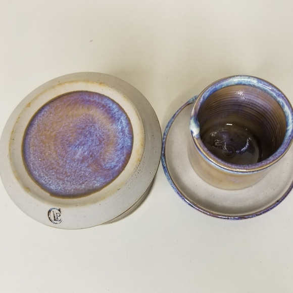 Moonlight Beurre French Butter Dish   Classic Lines Pottery French Butter Crock - Picture 6 of 13